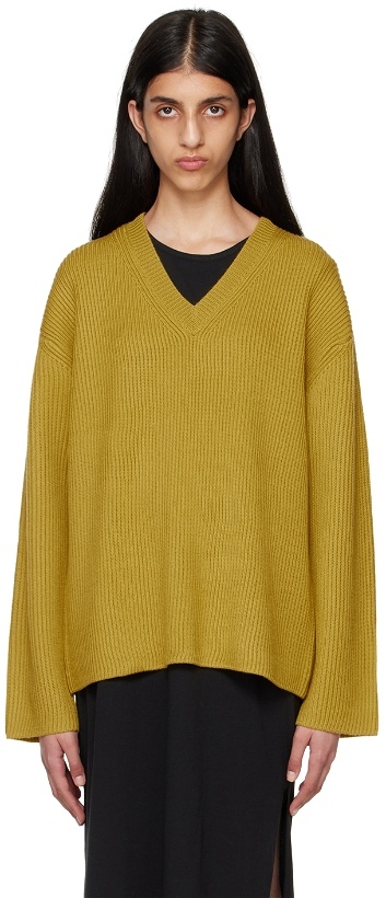 Photo: 6397 Yellow Rib Knit Sweater