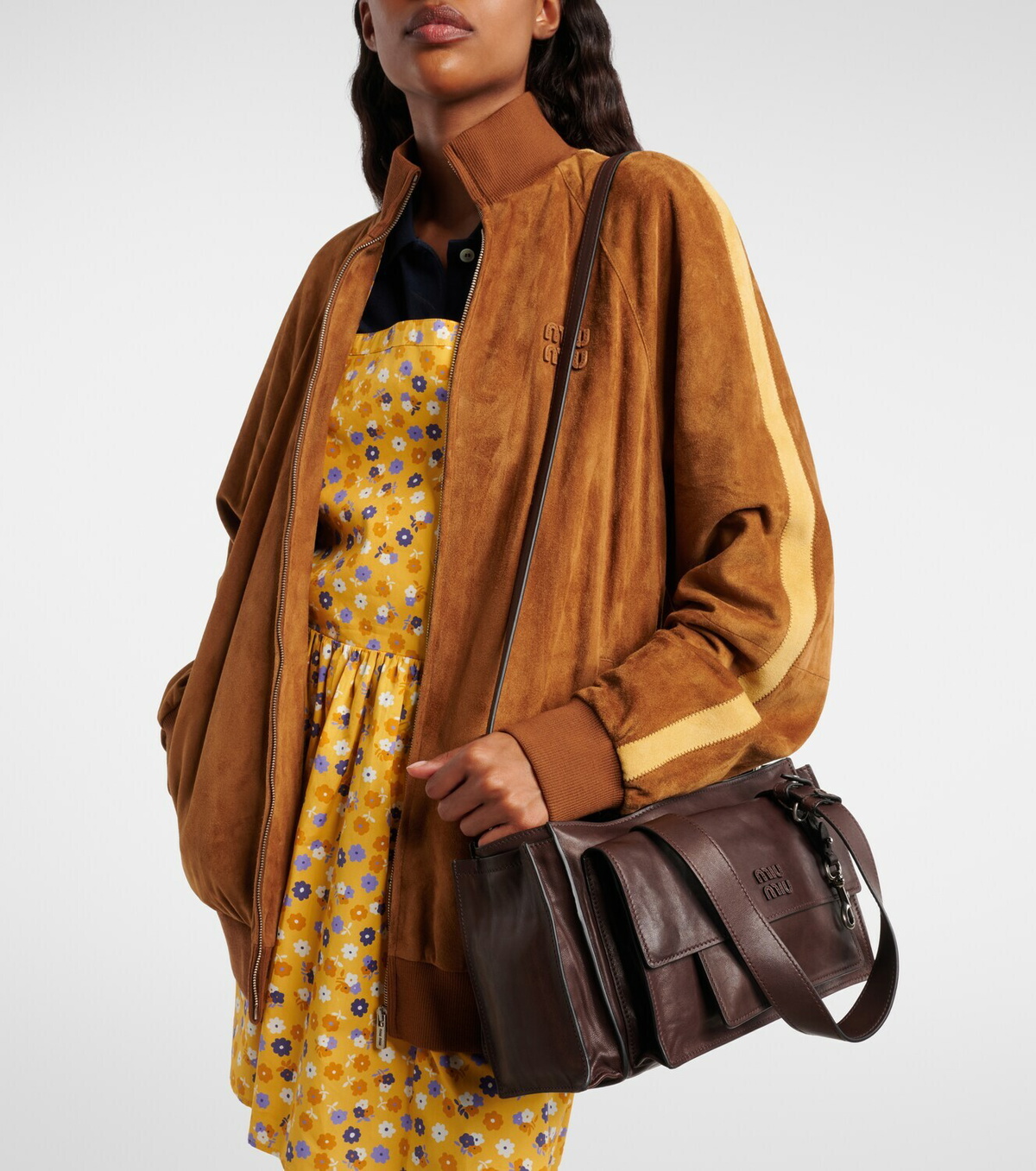 Miu Miu Utilitaire leather shoulder bag