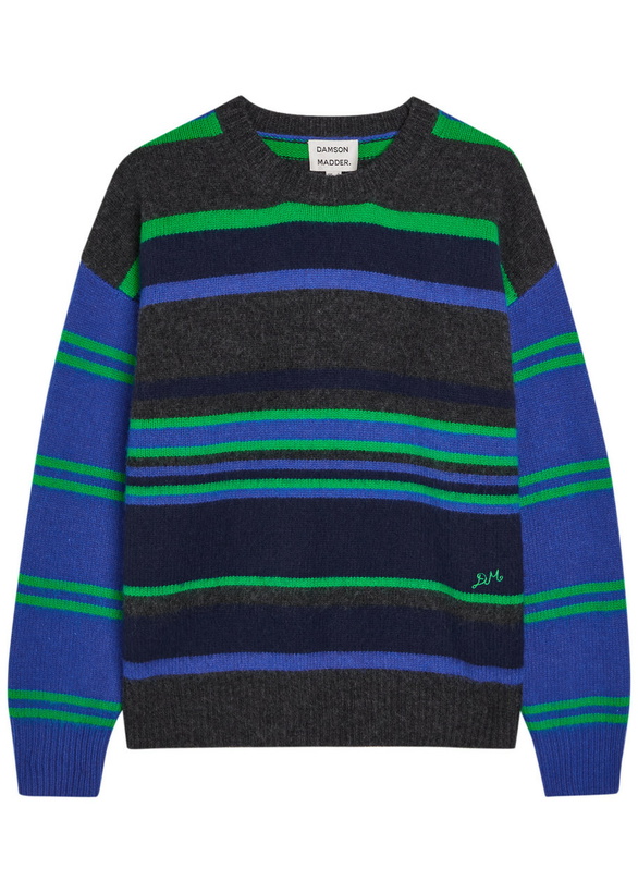 Photo: Damson Madder Rene Striped Merino Wool Jumper Multicoloured