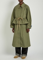 Damson Madder Myrtle Multi-way Cotton-blend Trench Coat Green