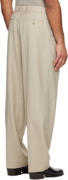 LE17SEPTEMBRE Beige Two Tuck Wool Trousers