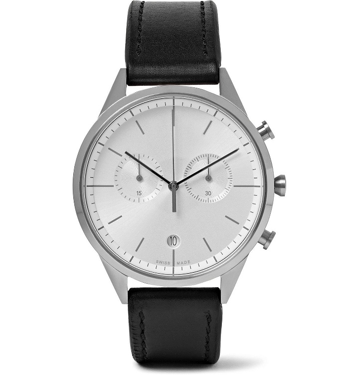 Photo: Uniform Wares - C39 Stainless Steel and Leather Watch - Silver
