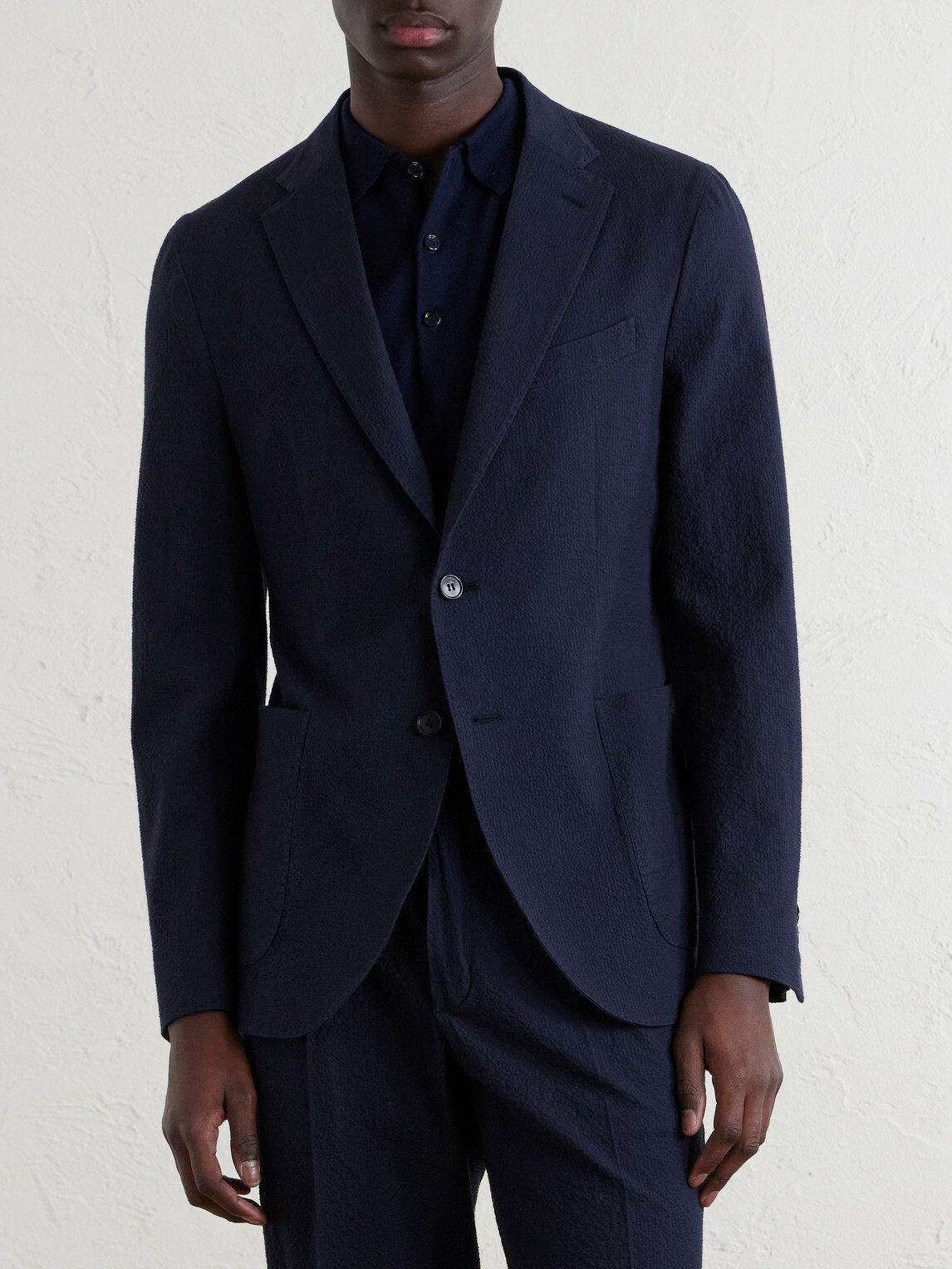 Slowear - Seersucker Suit Jacket - Blue