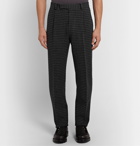 Wacko Maria - Grey Tapered Houndstooth Pleated Wool-Blend Trousers - Gray