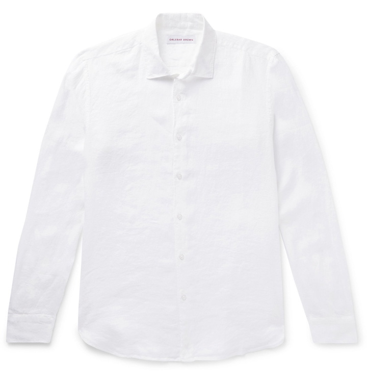 Photo: Orlebar Brown - Giles Slim-Fit Slub Linen Shirt - White