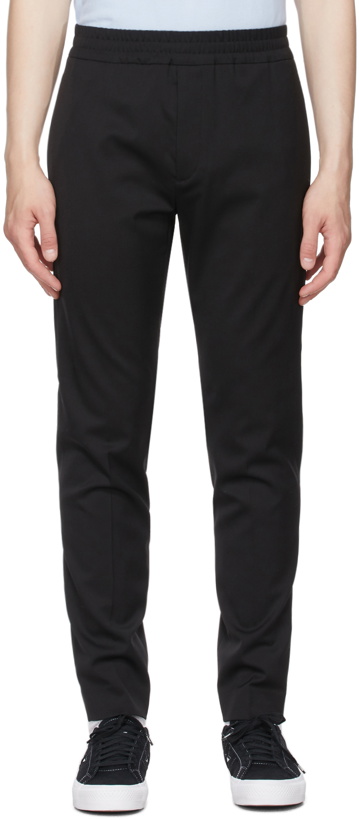 Photo: Maison Kitsuné Black Wool New City Trousers