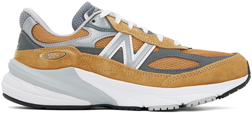 Photo: New Balance Tan & Gray Made in USA 990v6 Sneakers