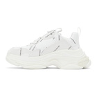 Balenciaga White Allover Logo Triple S Sneakers