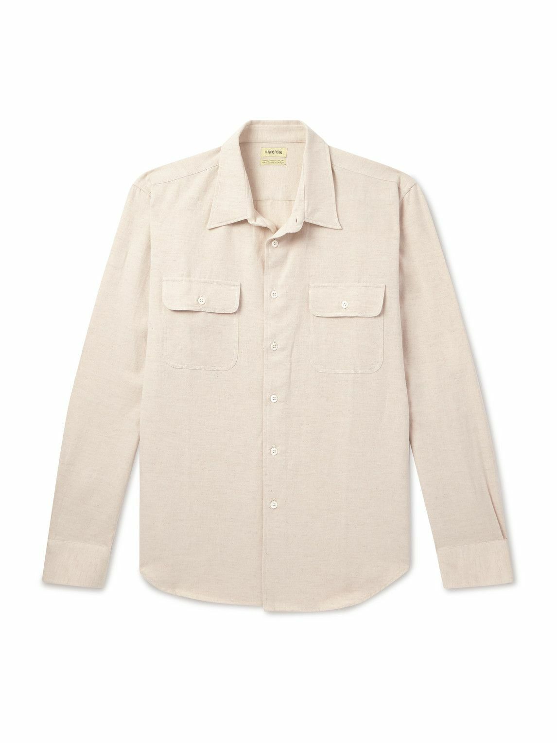 De Bonne Facture - Cotton and Hemp-Blend Gabardine Shirt - Neutrals