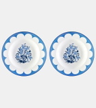 Aquazzura Casa Jaipur set of 2 porcelain soup plates