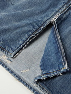 Balenciaga - Oversized Distressed Denim Jacket - Blue