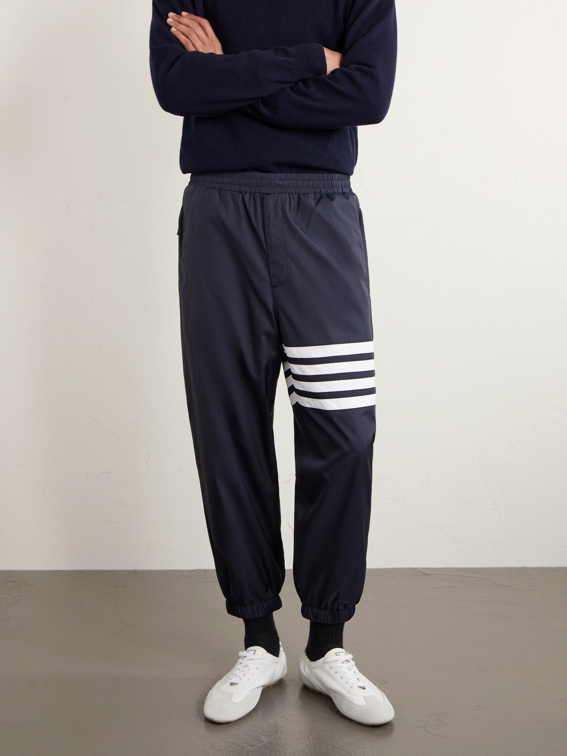 Thom Browne - Tapered Striped Ripstop Sweatpants - Blue
