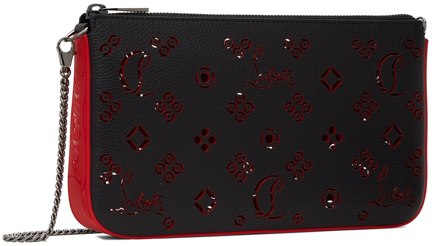 Monogram Leather Shoulder Bag in Black - Christian Louboutin