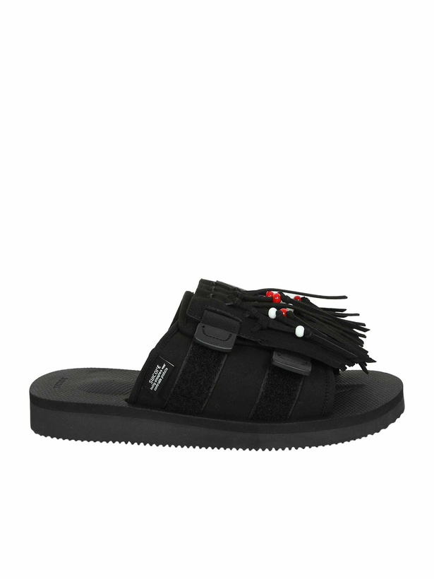 Photo: SUICOKE Hoto-cab Fringed Black Sandals