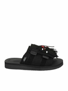 SUICOKE Hoto-cab Fringed Black Sandals
