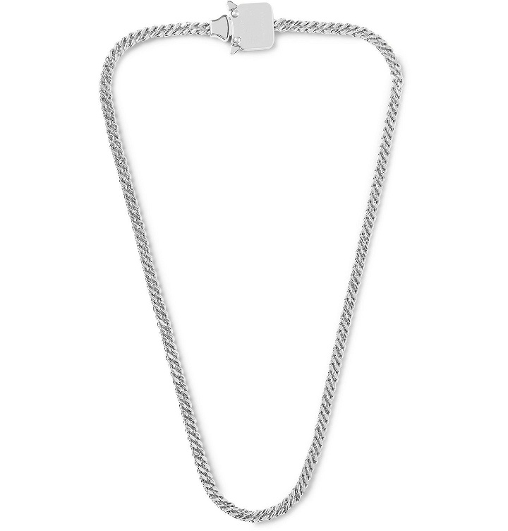 Photo: 1017 ALYX 9SM - Logo-Embossed Silver-Tone Chain Necklace - Silver