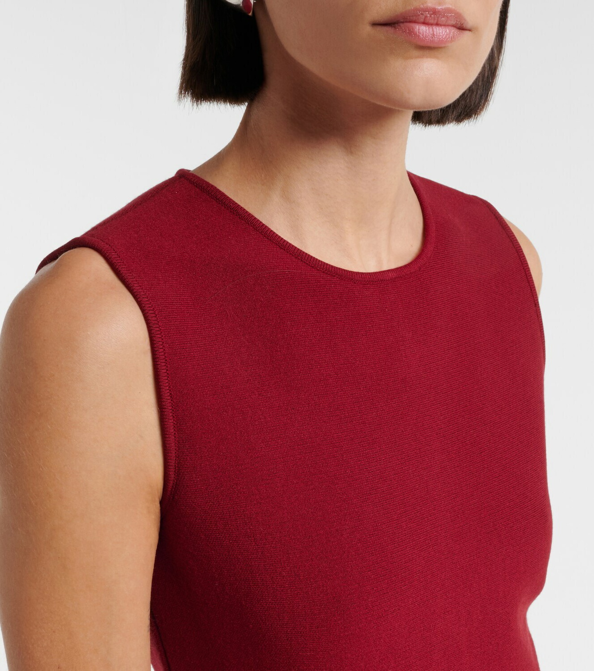 Oscar de la Renta Floral knitted minidress