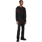 Valentino Black and Red Logo Hoodie