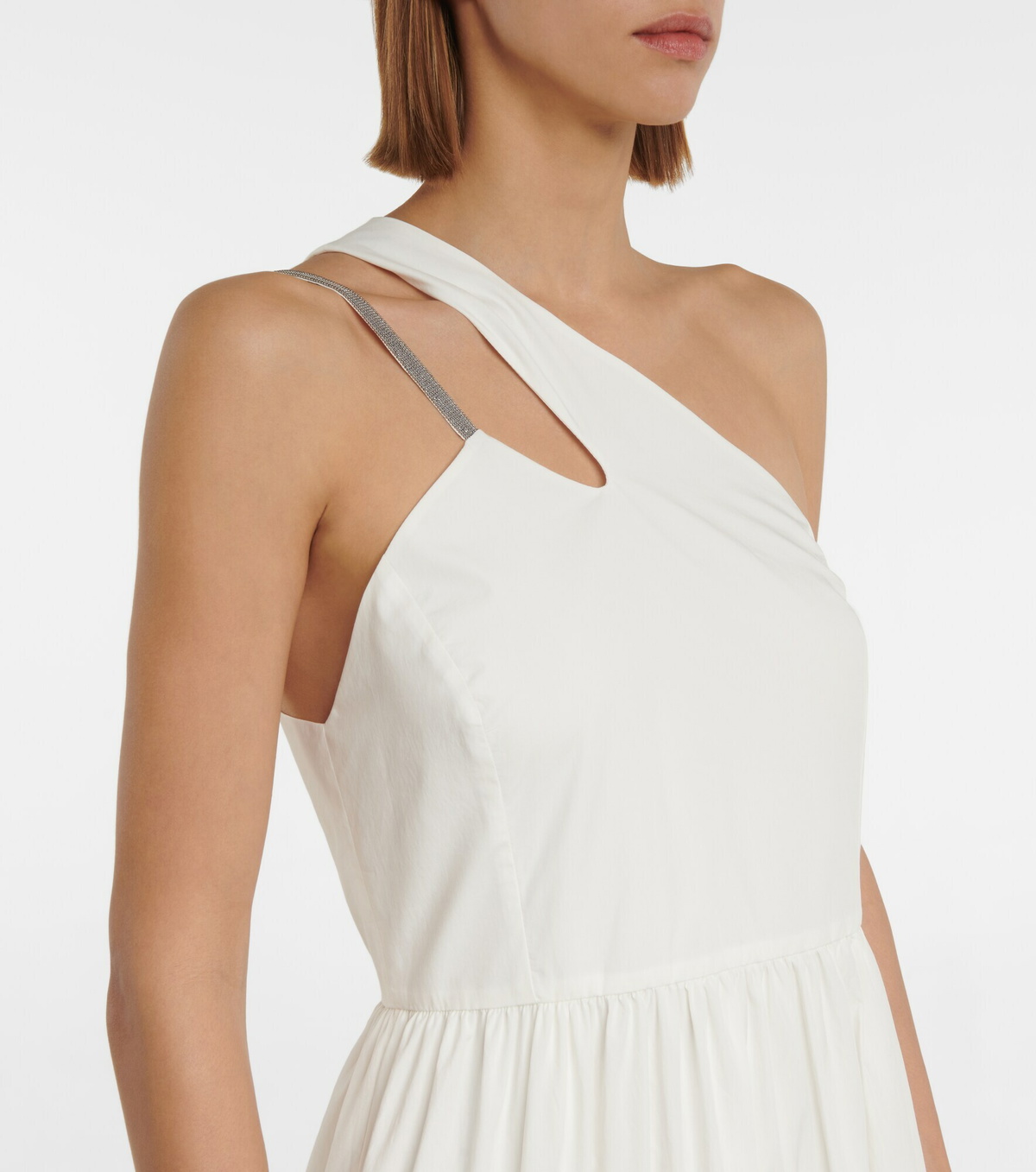 Brunello Cucinelli - Embellished one-shoulder maxi dress