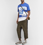 Comme des Garçons HOMME - Cropped Colour-Block Cotton-Twill and Ponte Trousers - Green