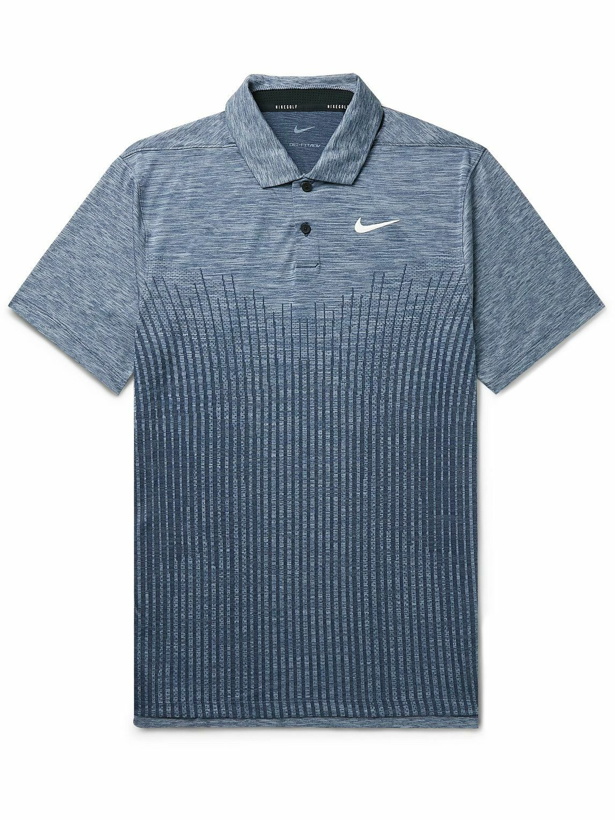 Photo: Nike Golf - Vapor Dri-FIT ADV Jacquard Golf Polo Shirt - Blue