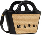 Marni Beige & Black Micro Raffia Tropicalia Tote