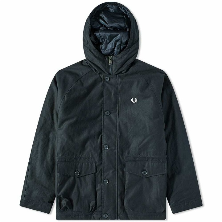 Photo: Fred Perry Authentic Men's Short Parka Jacket in Night Green