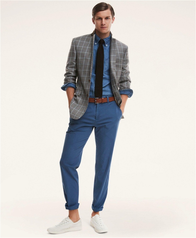 Photo: Brooks Brothers Men's Regent Regular-Fit Multi-Gingham Sport Coat | Grey