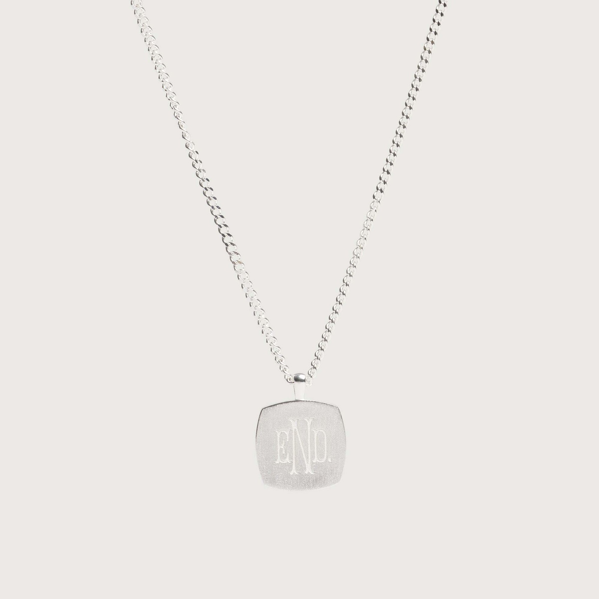 END. Signet Pendant in Silver