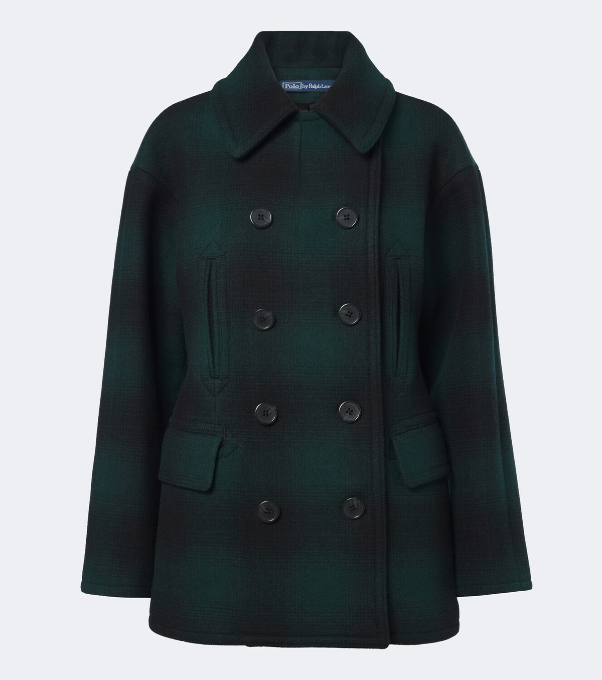 Polo Ralph Lauren Plaid wool-blend peacoat