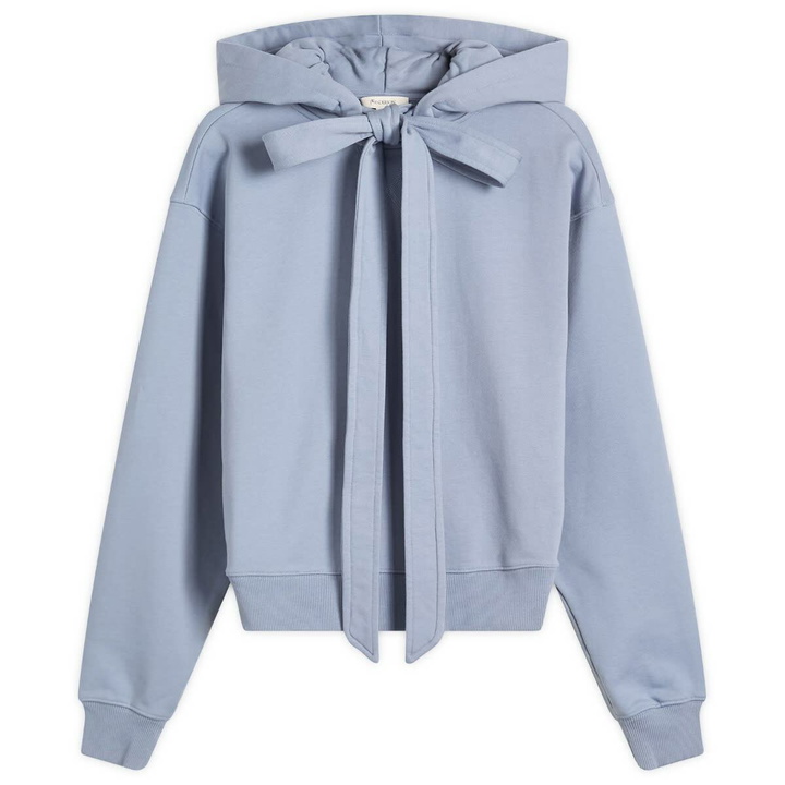 Photo: JW Anderson Women's Tied Bow Hoodie in Steel Blue