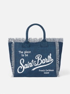 MC2 Saint Barth Vanity Indigo Canvas Shoulder Bag
