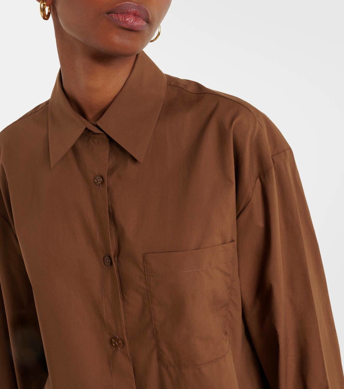 The Frankie Shop Helena cotton shirt dress