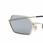 Ray-Ban Yevi Sunglasses in Light Gold/Dark Grey 