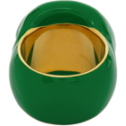 Bottega Veneta Green and Gold Wax Ring