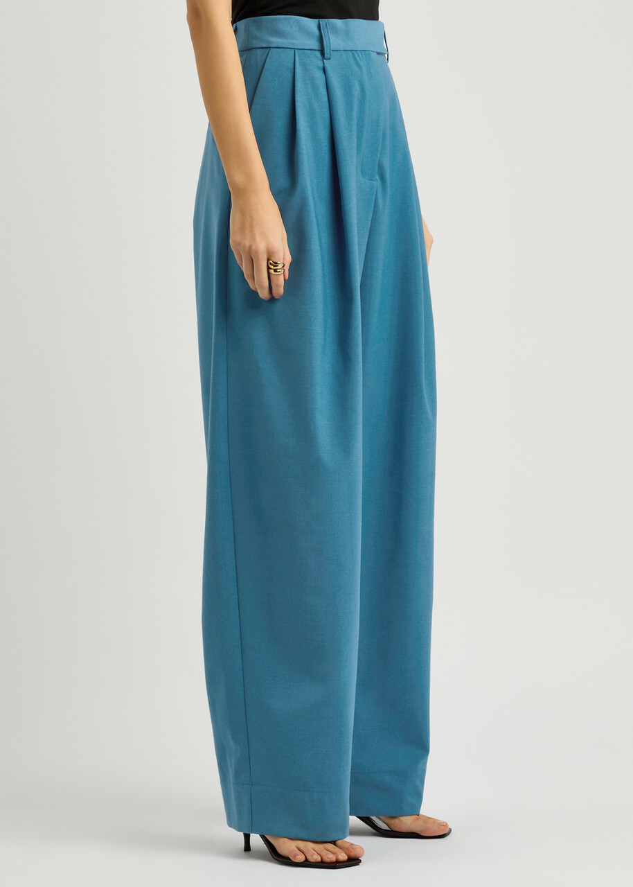 Esse Studios Homme Wide-leg Woven Trousers Blue