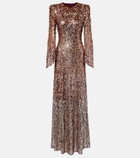 Jenny Packham Phara embellished fringed gown