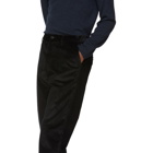 John Elliott Black Corduroy Straight-Fit Trousers