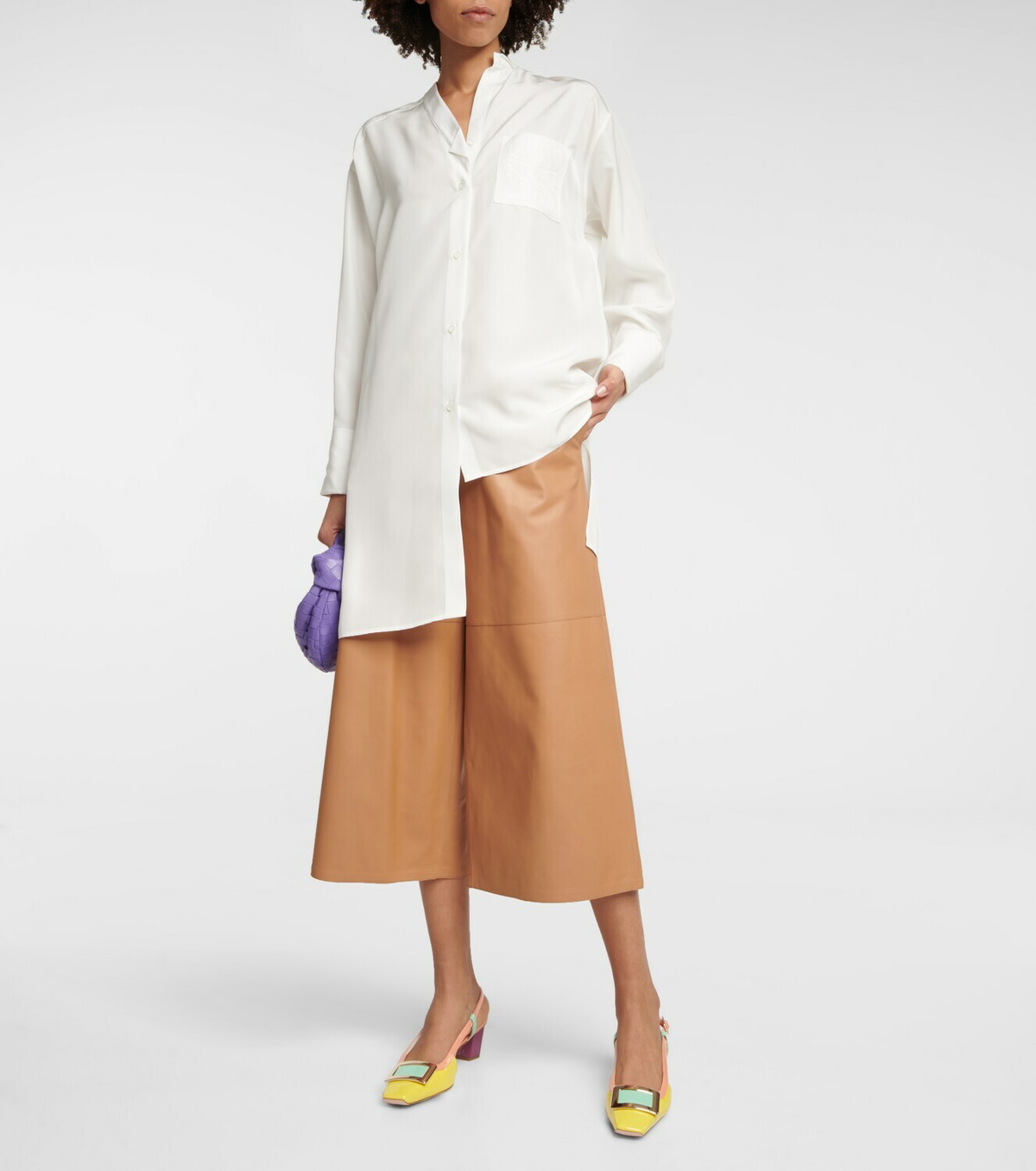 Roger Vivier Belle Vivier patent leather slingback pumps