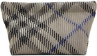 Burberry Beige Check Knitted Clutch