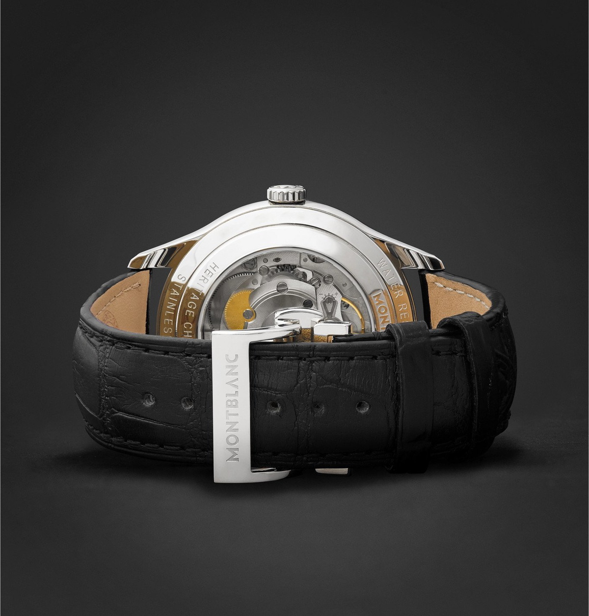 Montblanc - Heritage Chronométrie Twincounter Date Automatic 40mm Stainless Steel and Alligator Watch, Ref. No. 114872 - White