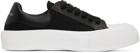 Alexander McQueen Black & White Deck Plimsoll Sneakers