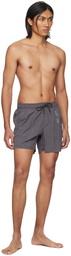 BOSS Gray Large Print Swim Shorts