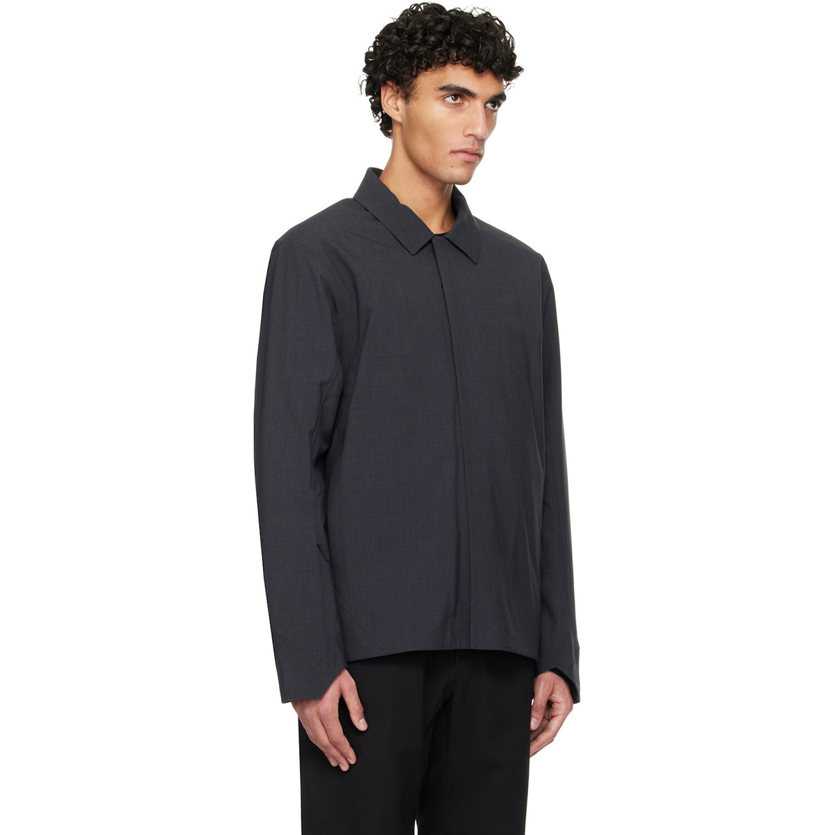 Veilance Black Lerus Insulated Tech Wool Jacket