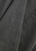 Clea Hunter Embroidered Flared-leg Wool Trousers Grey