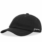 Jacquemus Men's 6 Panel Logo Cap in Black