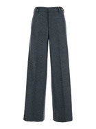 PT Torino lorenza Grey Pants With Front Pences In Wool And Cashmere Stretch Woman
