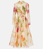 Carolina Herrera Belted floral silk shirt dress
