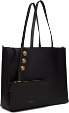 Balmain Black Emblème Leather Tote