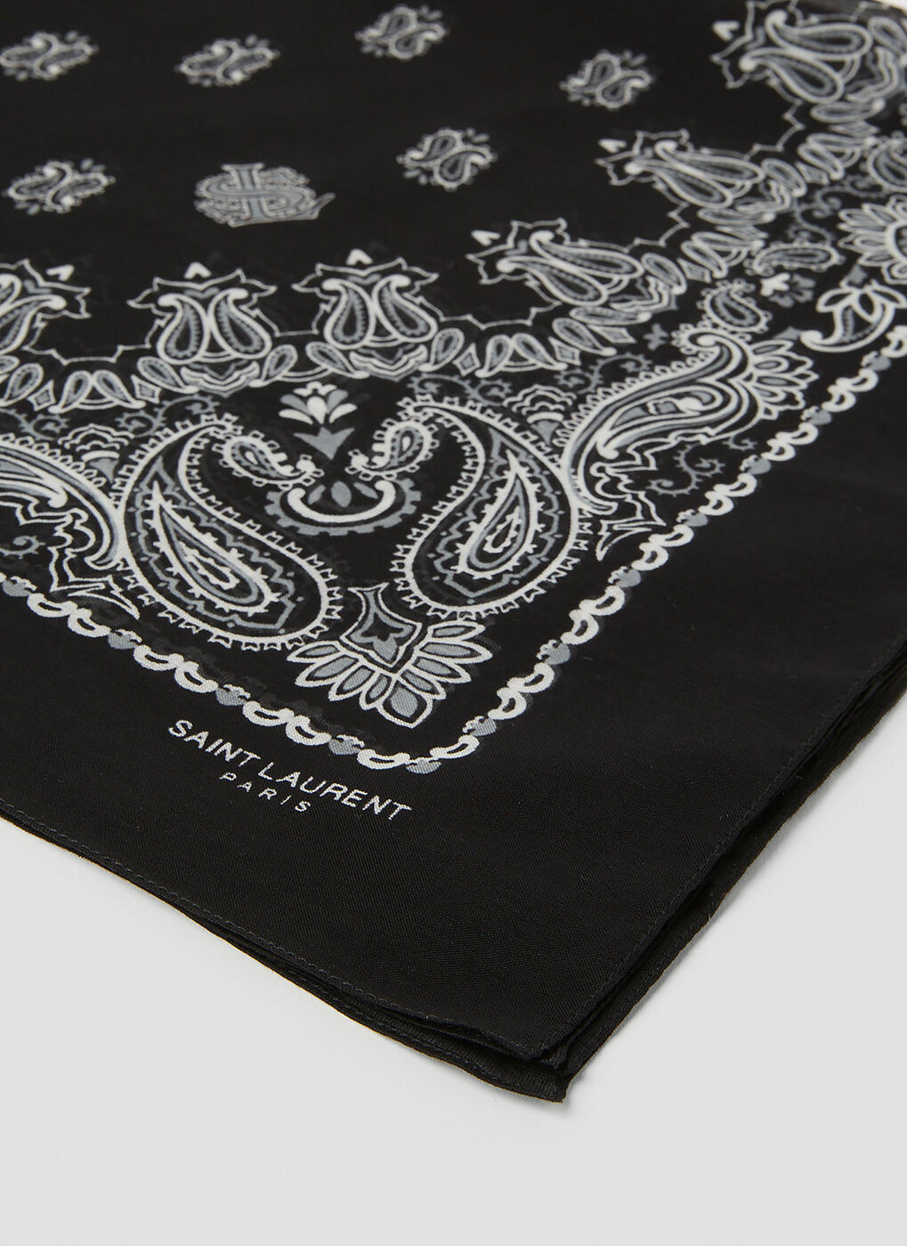 Saint Laurent - Paisley Bandana in Black Saint Laurent